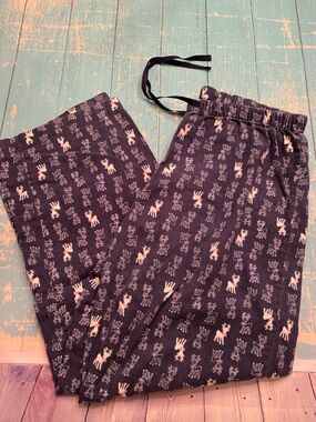 Ambrielle Navy and Pink Reindeer Lounge Pants